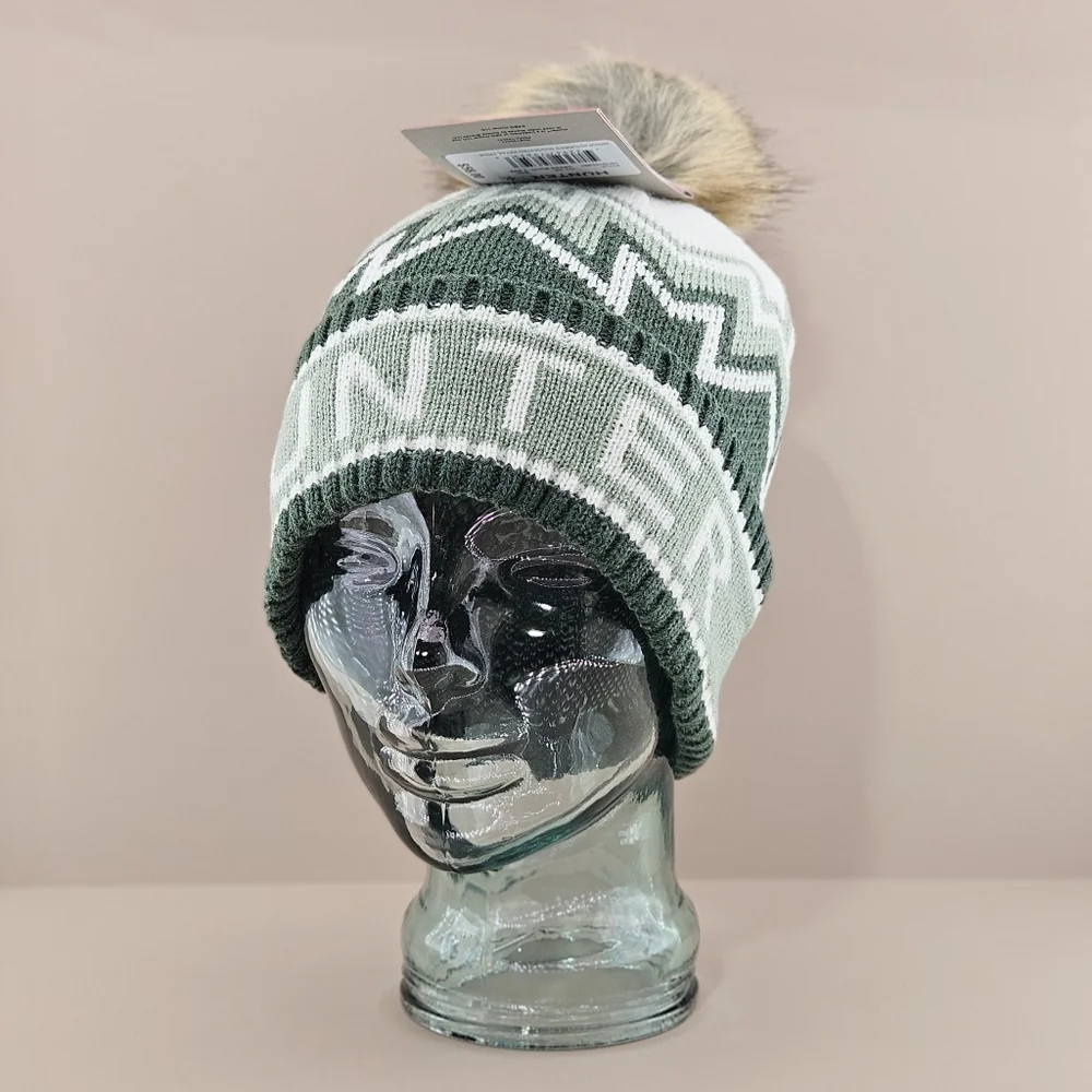 BUNDLE - Hunter Hat Beanie & Glove Set Green Multi Fair Isle Cottagecore Gift